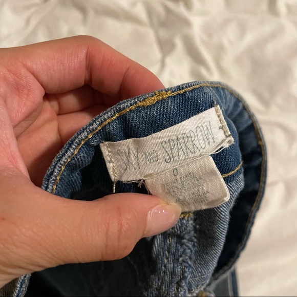 Distressed Light Denim Jean Skort - Picture 2 of 4